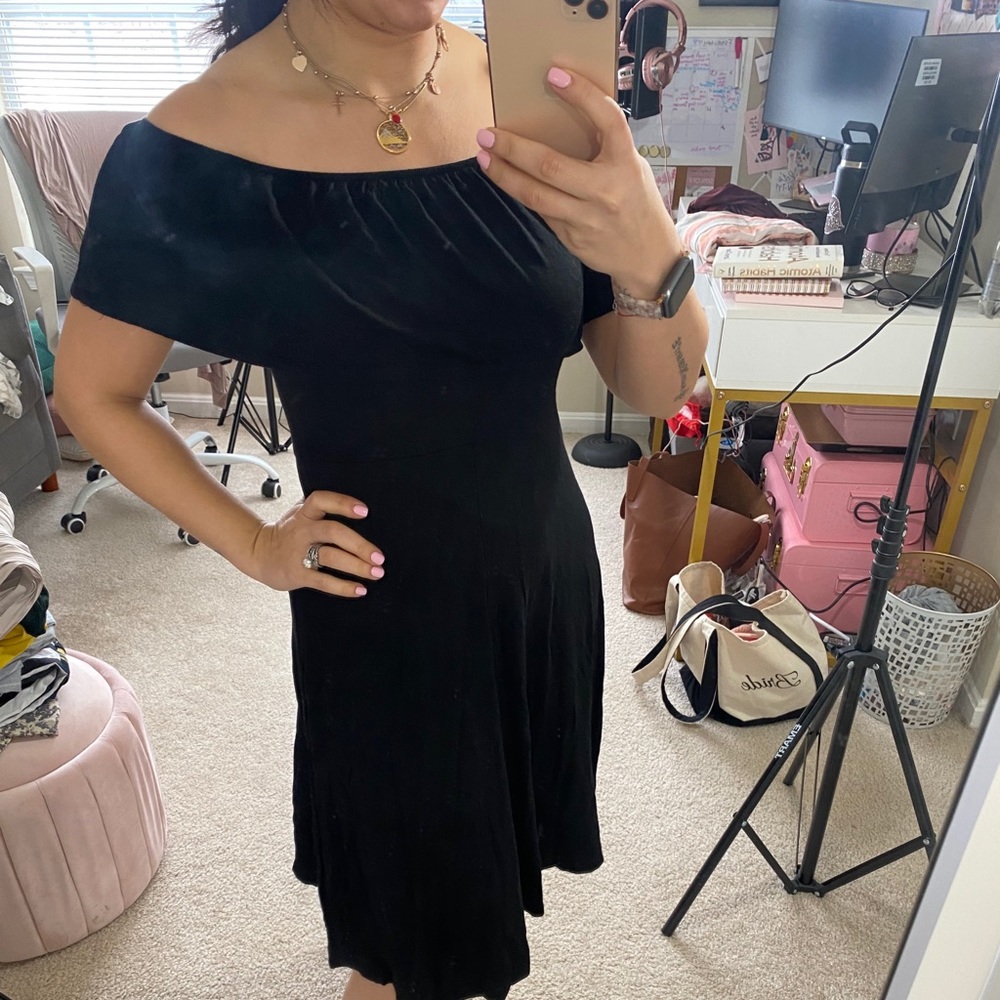 Black cotton dress